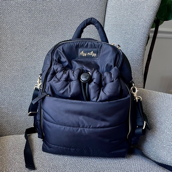 Itzy Ritzy Handbags - Itzy Ritzy Dream Backpack with Hand Sanitizer Charm | Midnight Black